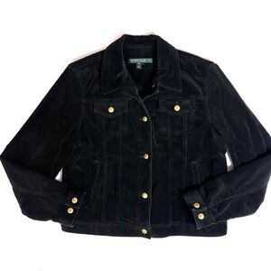 Lauren Jeans Co. Black Corduroy Jacket - Sz L